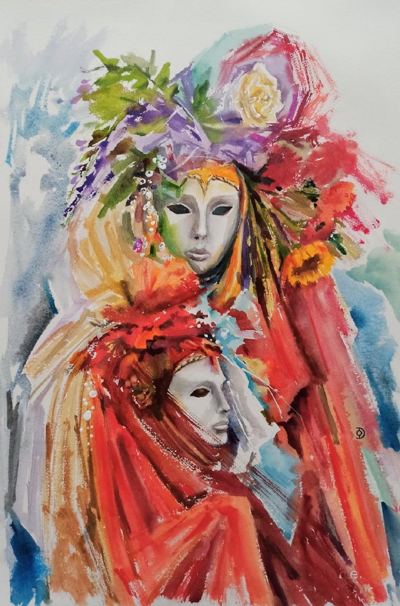 Venetian masks. Carnival by Olga Drozdova