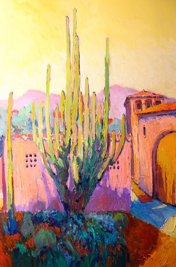 Cactus and Hispanic House