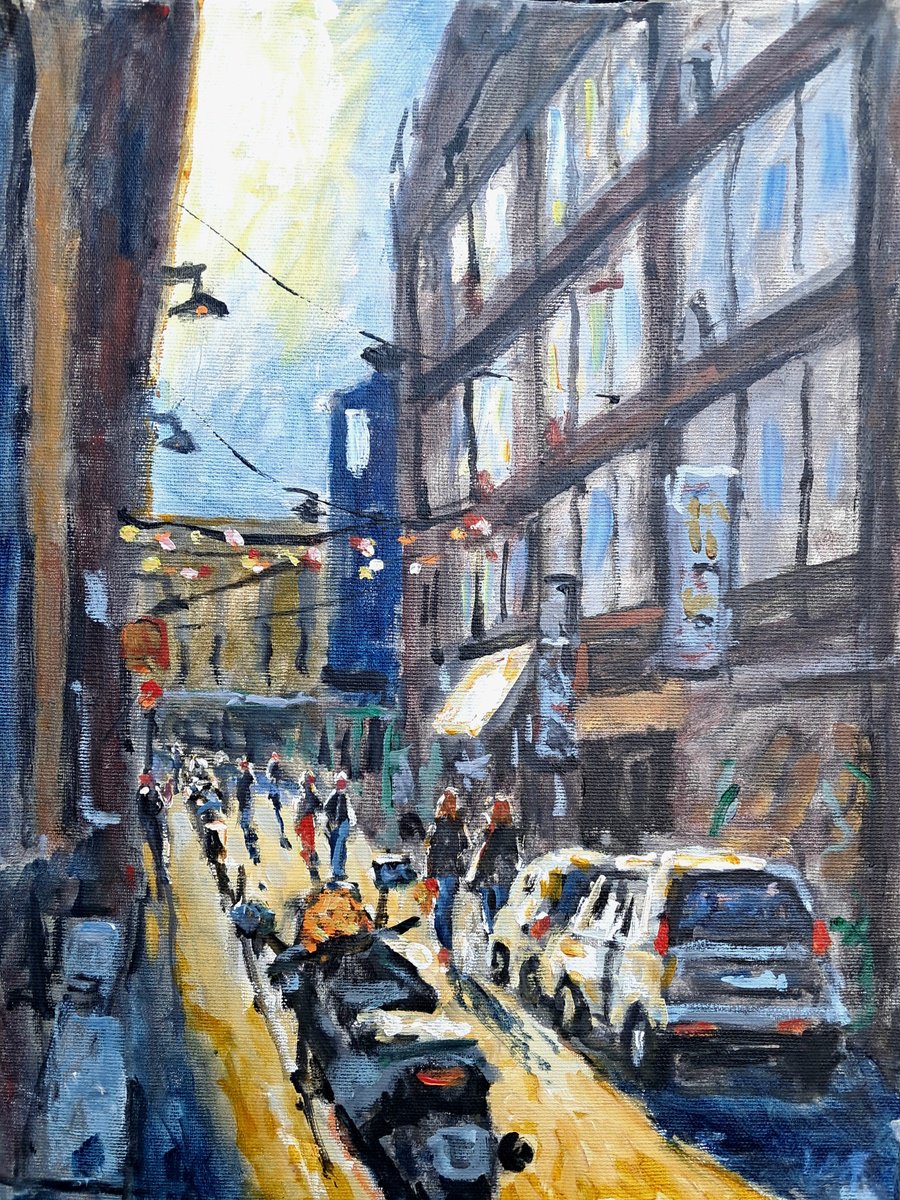  Backlit Street By Dimitris Voyiazoglou, 17 X 20, Artwork For Sale On Artfinder
