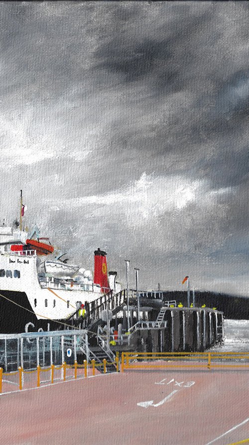 Calmac Ferry At Kennacraig by Stephen Murray