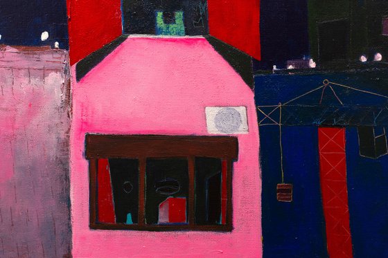 Red Window to the Rain