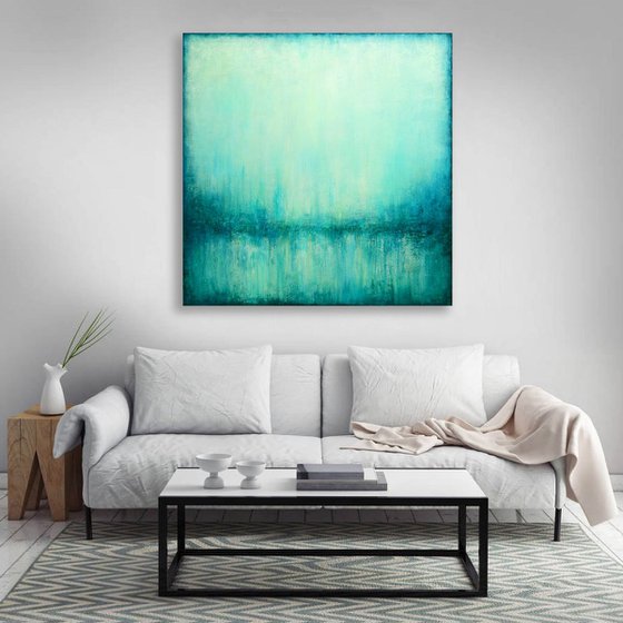 Abstract Turquoise Landscape