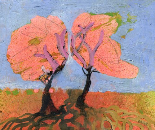 Two Blossom Trees by Elizabeth Anne Fox