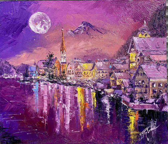 "AUSTRIA. NIGHT HALLSTATT"