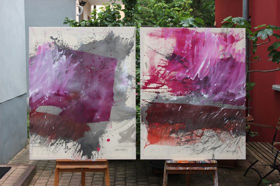 PINK DREAMSCAPE I&II (Diptych)