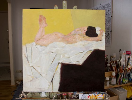 modern style nude impressionist woman : ana