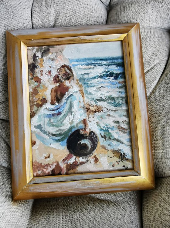 "My riviera", Sea women painting