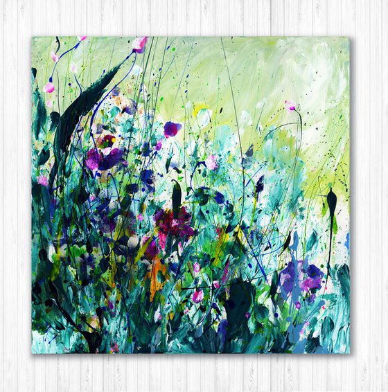 Serenity Song 2 - Floral Painting by Kathy Morton Stanion