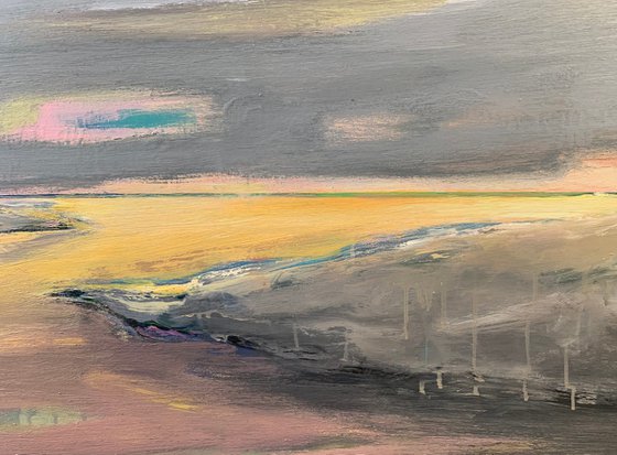 Bright landscape - "Ocean sunset" - Minimalism - 2020