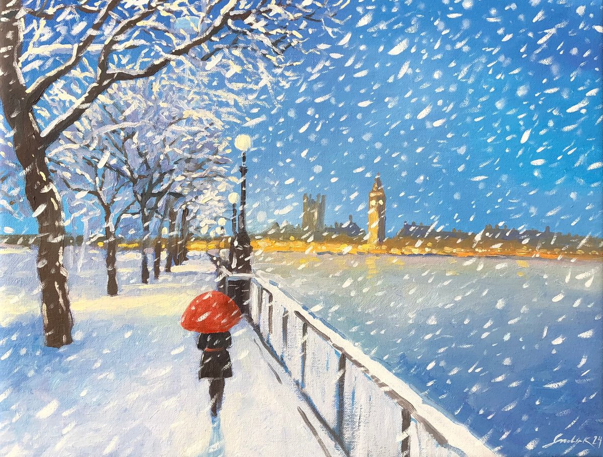 Snowfall in London by Volodymyr Smoliak