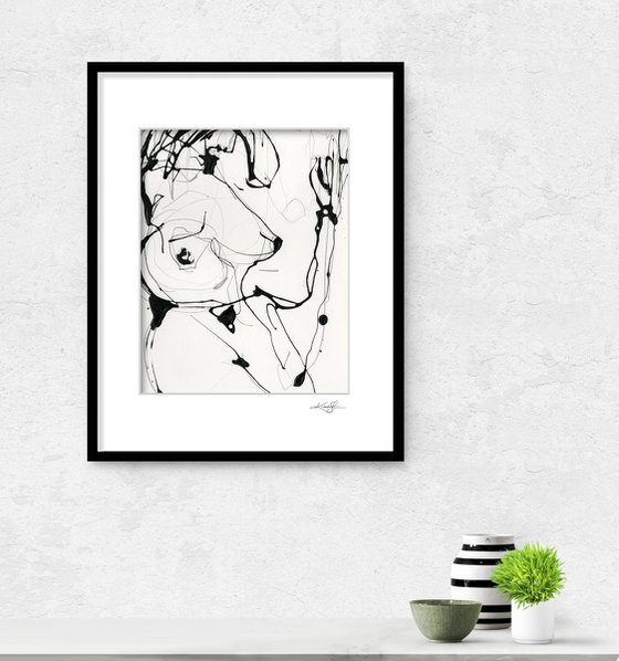 Doodle Nude 7 - Minimalistic Abstract Nude Art by Kathy Morton Stanion