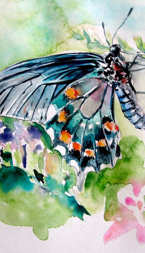 Butterfly with flowers by Kovács Anna Brigitta