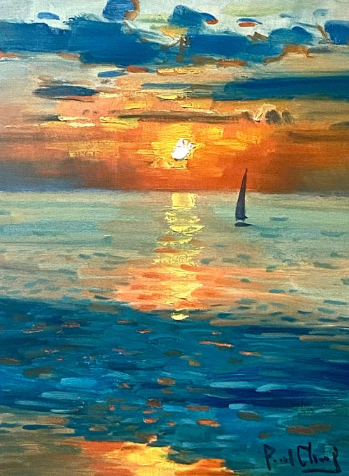 Ocean Sunset No.19 by Paul Cheng