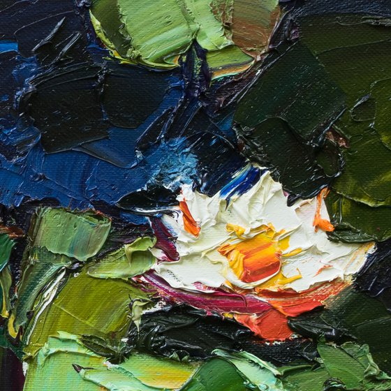 Water Lilies - Impasto Original Oil painting