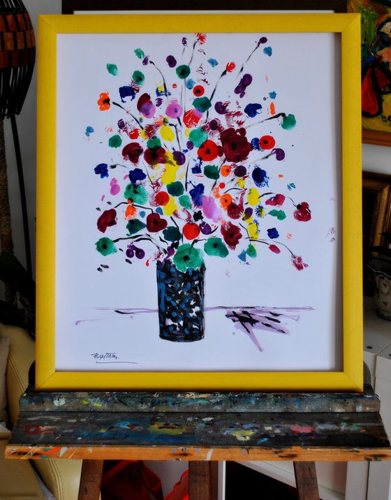 le bouquet feu d'artifice / 19,68x25,59 in.(50x65cm) / 2018