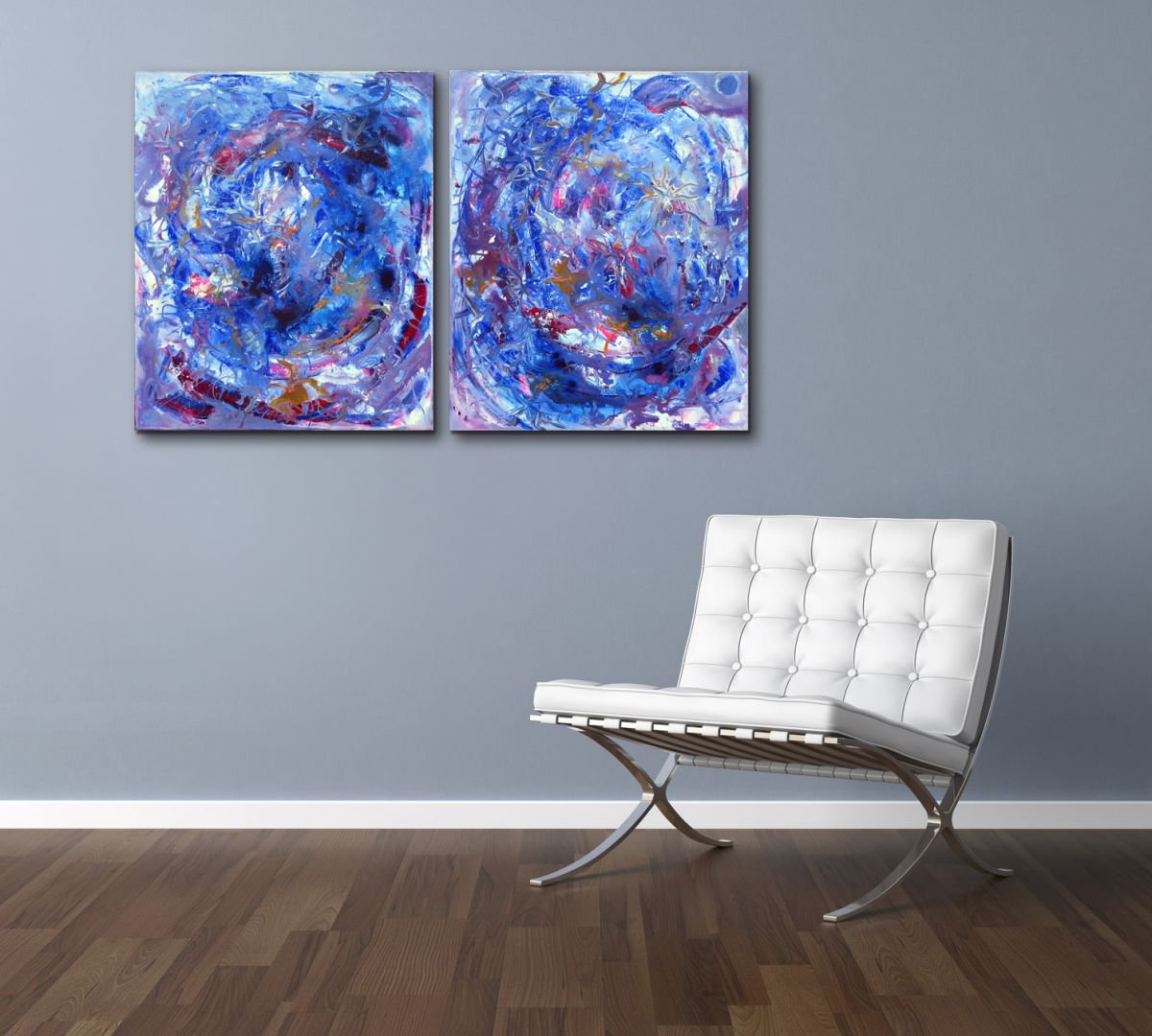 Twin Paradox (Diptych)(2010) by Estelle Asmodelle