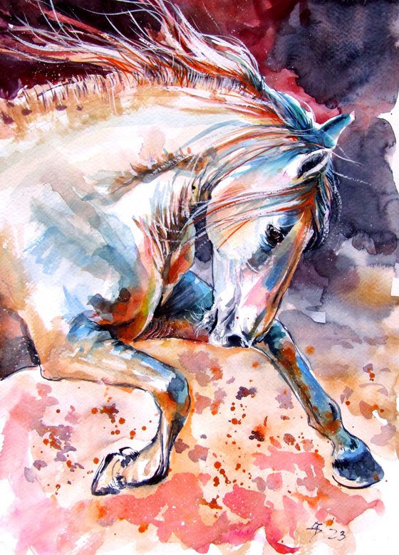 Running horse