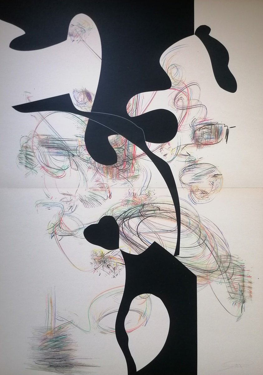 Surrealistic Abstract Collage By Stefano Mazzolini, 39 X 55", Gavacu, Original Artwork