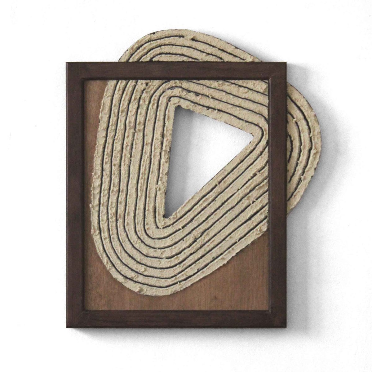 Geometric Abstract Acrylic Painting By Martin Singer, 13 X 15", Ctem-25, Original Artwork