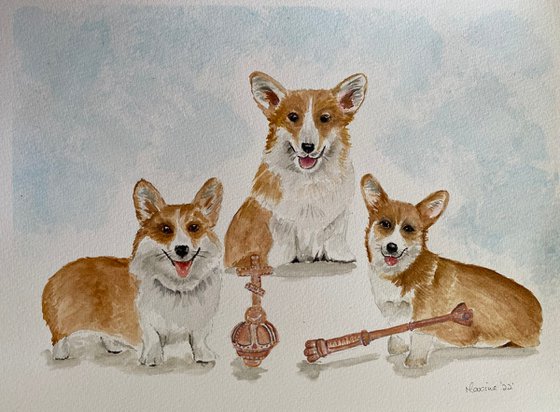 Queens corgis