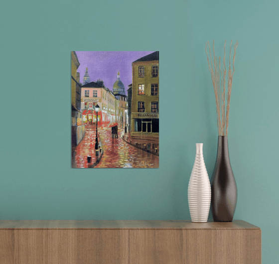 Paris Montmartre (linen canvas)