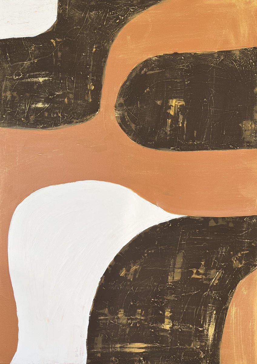 Abstract Acrylic Painting By Exclusive Arts, 20 X 28, Hand-Painted Tierra, Original Artwork