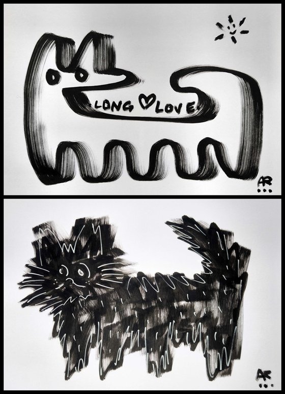 2 DRAWINGS B&amp;W