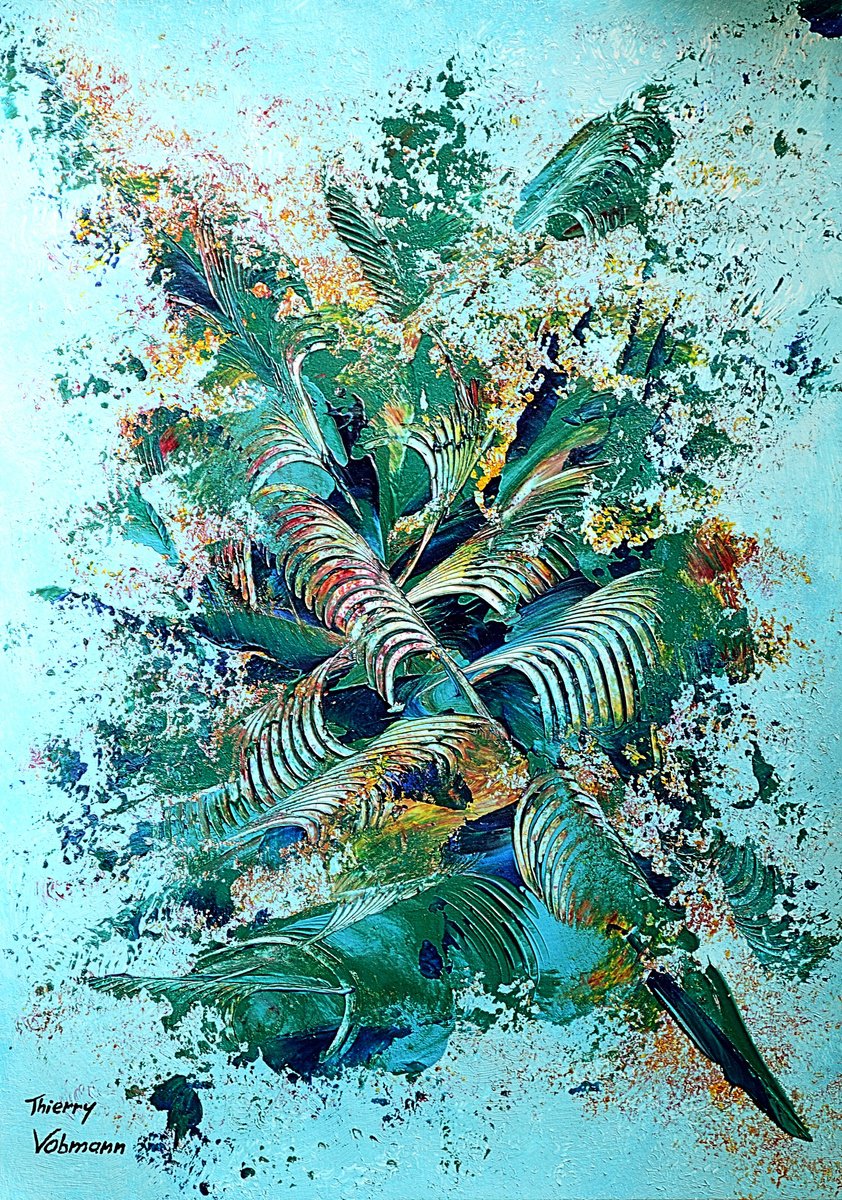 Abstract Acrylic Painting By Thierry Vobmann. Abstract ., 12 X 17", Ideal Gift 101, Original Artwork