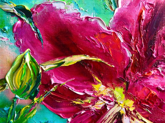 LUXURIOUS INFLORESCENCES OF LILIES - Bright landscape. Large buds. Pink lilies. Floral abstraction. Macro flowers. Blooming. Graceful.