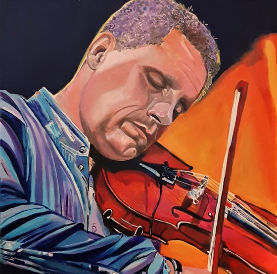 Violinist / 85 X 85 X 5 cm