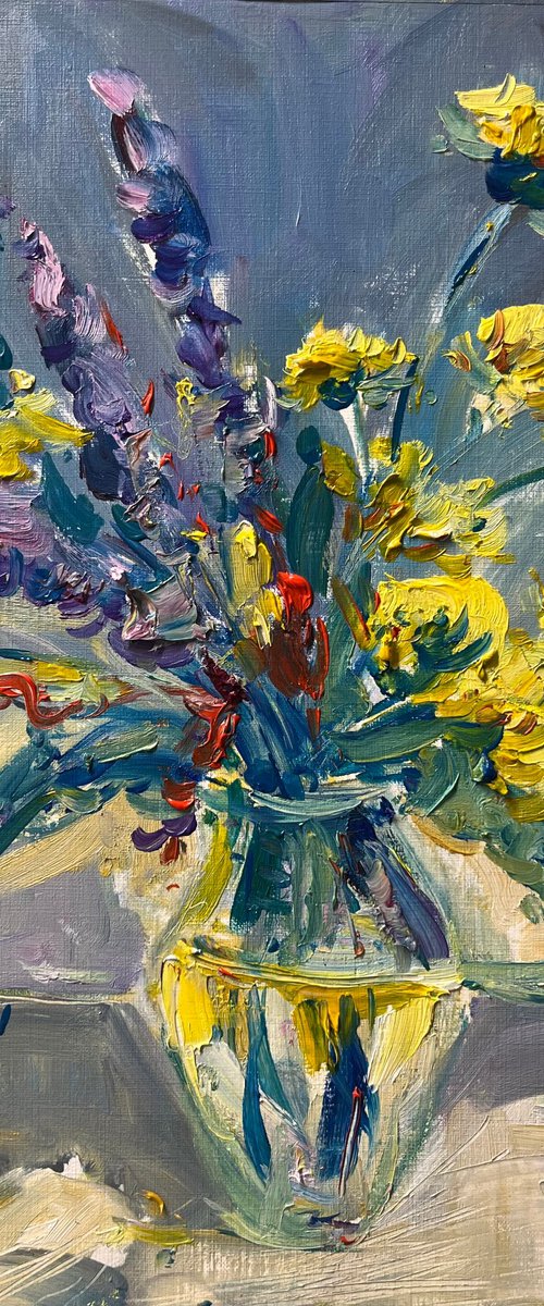 Abstract yellow flowers 2022 by Altin Furxhi