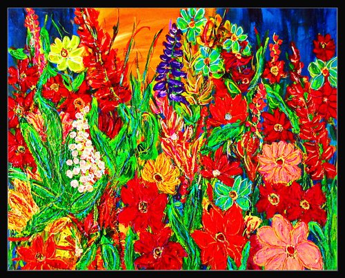 RED FLOWERS, framed by Tomaž Gorjanc - Tomo