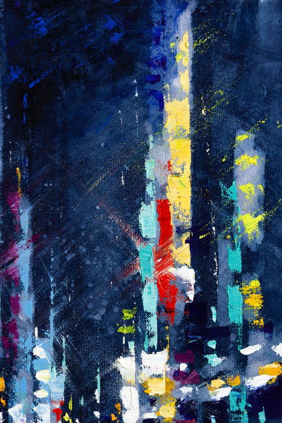 Abstract cityscape .Night city