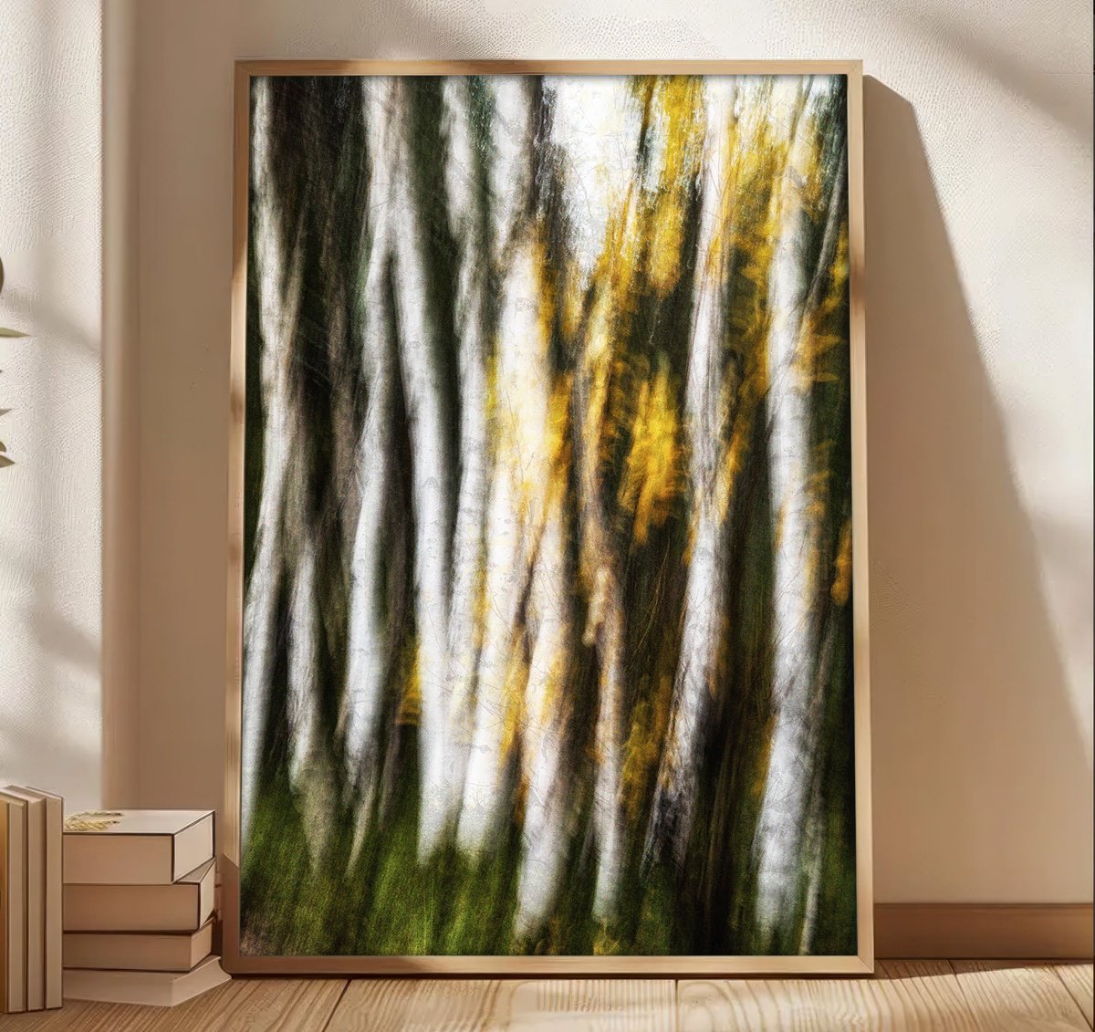 Abstract Botanical Photograph By Karim Carella, 31 X 45", Birches (Studio 2), Original Artwork