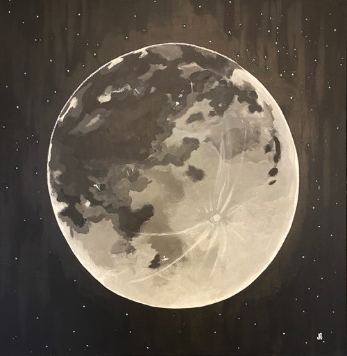 Black Silver Full Moon, I love you. by Nadia Rivera