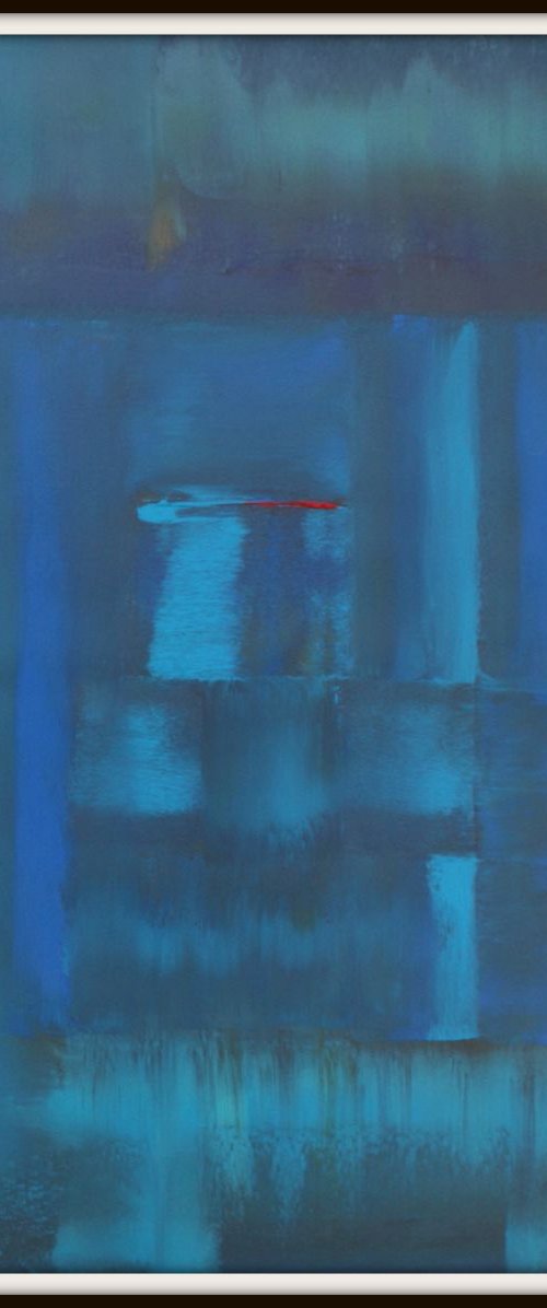 The Blue Teal Abstract by Robert Lynn