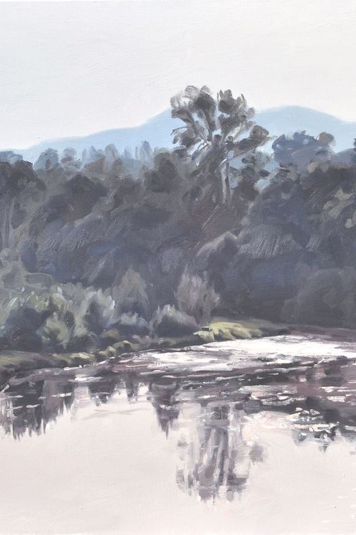 September 13, the Loire river, morning light by ANNE BAUDEQUIN