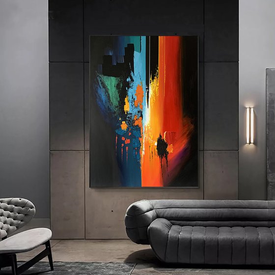 Vibrant Red black modern