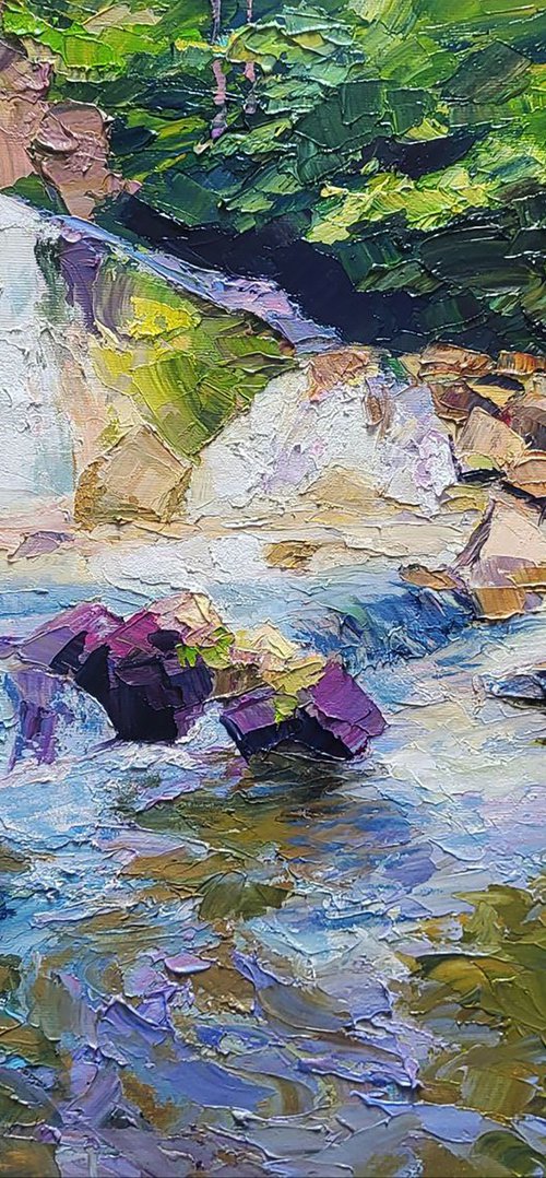 Waterfall in Nature by Boris Serdyuk