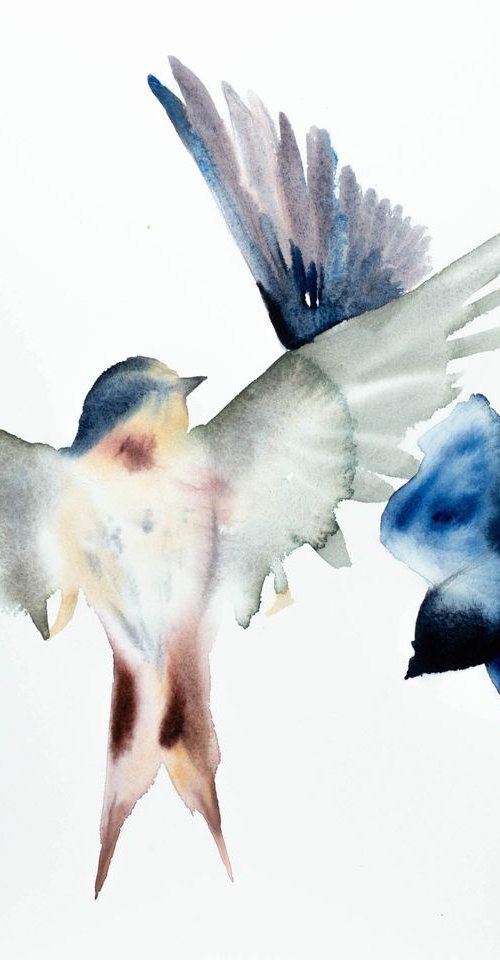 Swallows in Flight No. 4 by Elizabeth Becker