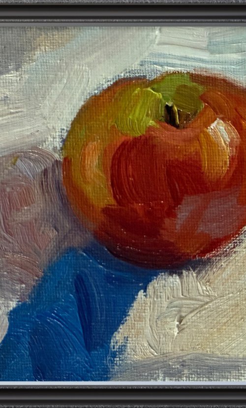 Apple oil painting by Kate Sosonna