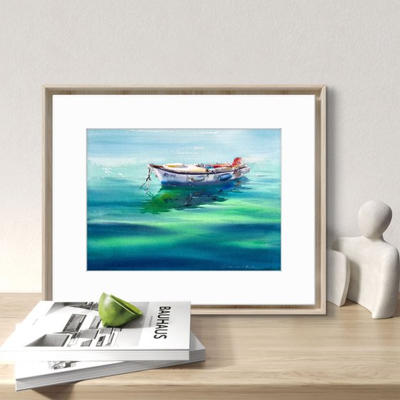 Boat in the Emerald Silence