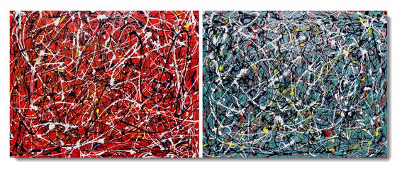 Diptych - Tribute to Pollock