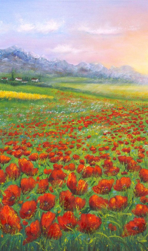 Serene poppy field by Ludmilla Ukrow