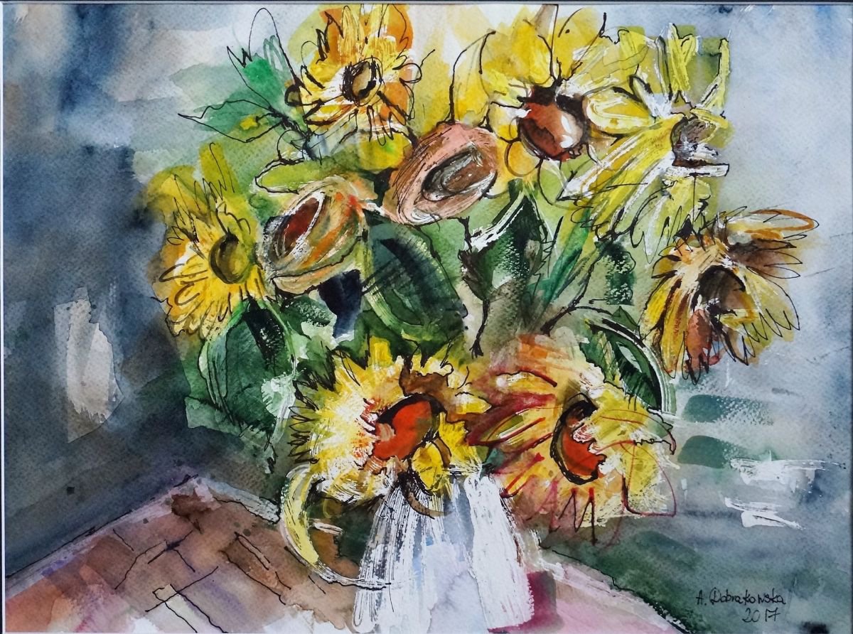Sunflowers by Anetta Dobrakowska