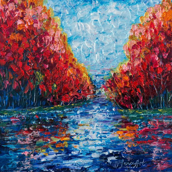 Over the River (Palette Knife)