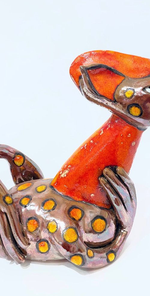 Orange Dotted Dragon by Viktor Zuk