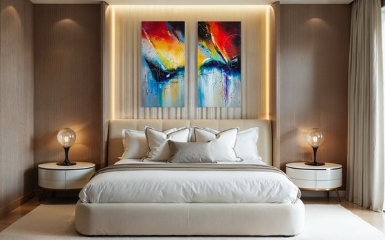 Fire and Ice (diptych)