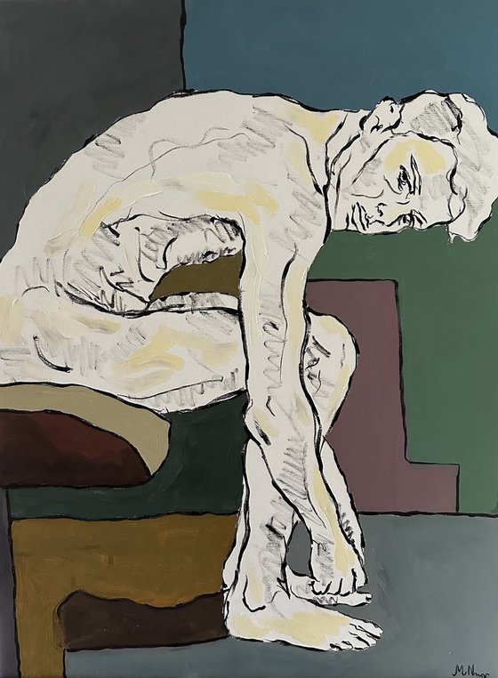 Abstract male nude