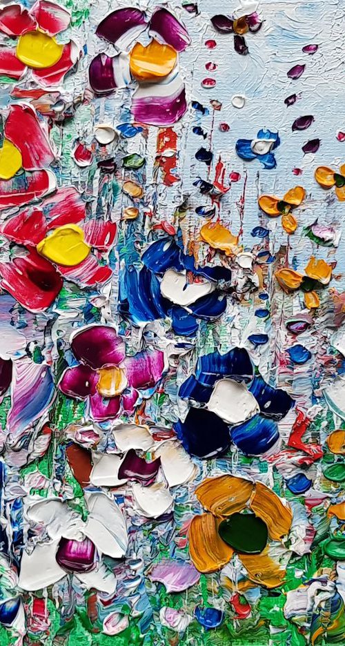 "Abstract Meadow Flowers in Love" by Phil Broad